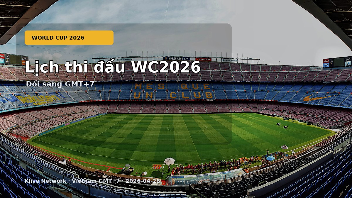 Lịch thi đấu World Cup 2026 theo giờ Việt Nam