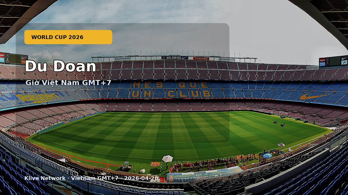 Du Doan - World Cup 2026 theo giờ Việt Nam