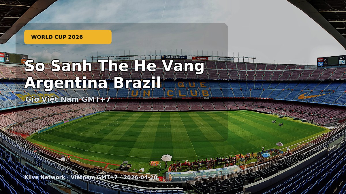 So Sanh The He Vang Argentina Brazil - World Cup 2026 theo giờ Việt Nam